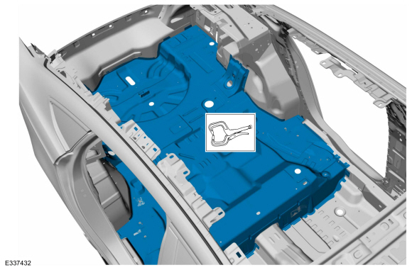 Ford Fusion. Rear Floor Panel. Removal and Installation