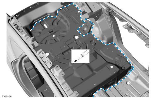 Ford Fusion. Rear Floor Panel. Removal and Installation