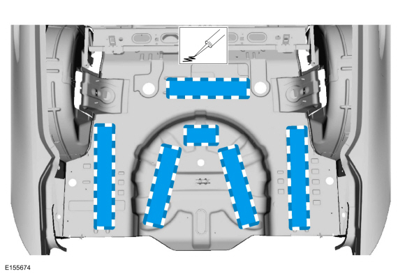 Ford Fusion. Rear Floor Panel Section. Removal and Installation