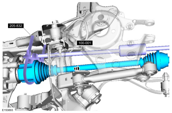 Ford Fusion. Rear Halfshaft. Removal and Installation