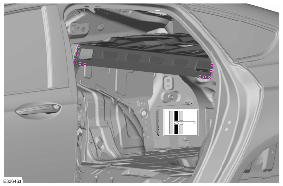 Ford Fusion. Rear Package Tray Panel. Removal and Installation