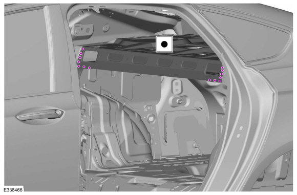 Ford Fusion. Rear Package Tray Panel. Removal and Installation