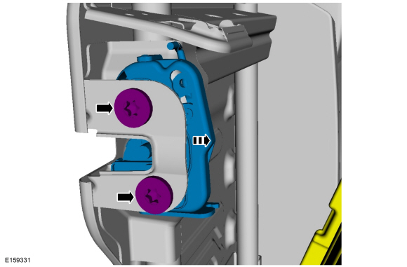 Ford Fusion. Rear Seat Backrest Latch. Removal and Installation