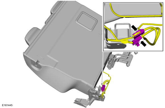 Ford Fusion. Rear Seat Backrest. Removal and Installation