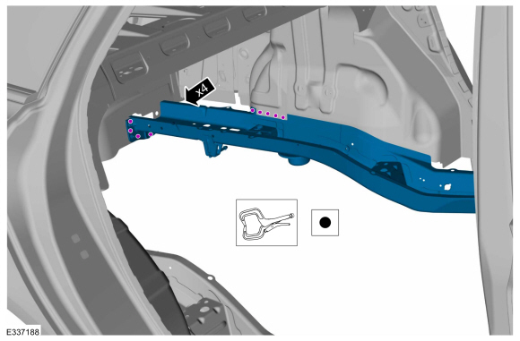 Ford Fusion. Rear Side Member. Removal and Installation