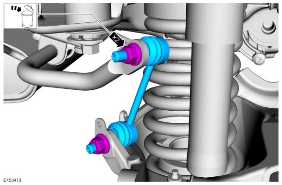 Ford Fusion. Rear Stabilizer Bar Link. Removal and Installation