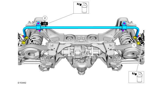 Ford Fusion. Rear Stabilizer Bar. Removal and Installation