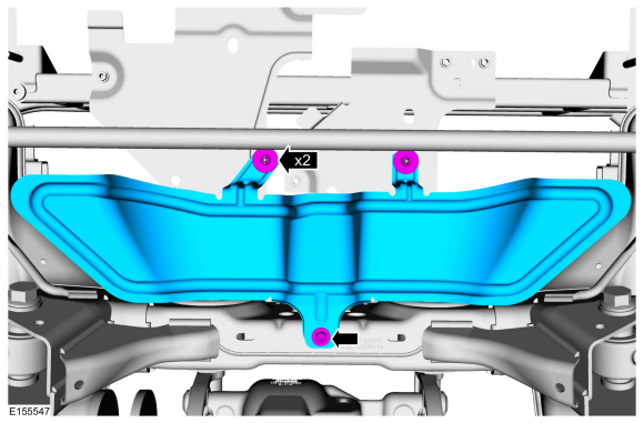 Ford Fusion. Rear Subframe - AWD. Removal and Installation