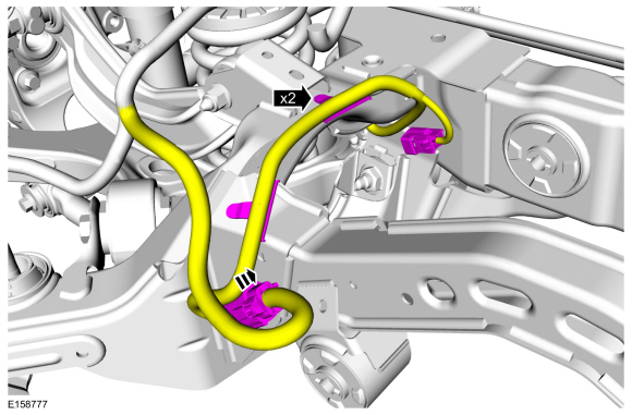 Ford Fusion. Rear Subframe - AWD. Removal and Installation