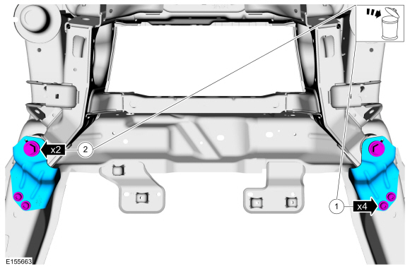 Ford Fusion. Rear Subframe - FWD. Removal and Installation