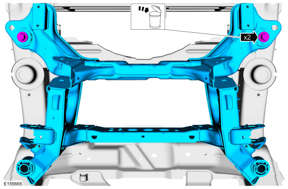 Ford Fusion. Rear Subframe - FWD. Removal and Installation