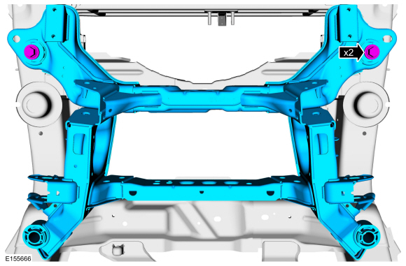 Ford Fusion. Rear Subframe - FWD. Removal and Installation