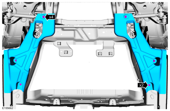 Ford Fusion. Rear Subframe - FWD. Removal and Installation