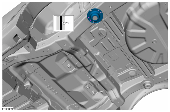 Ford Fusion. Rear Suspension Bracket Reinforcement. Removal and Installation