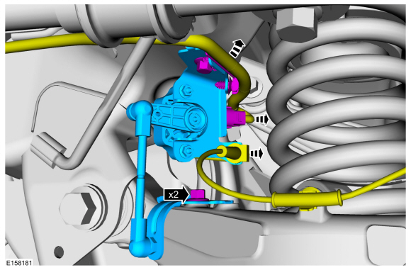 Ford Fusion. Rear Suspension Height Sensor. Removal and Installation