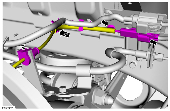 Ford Fusion. Rear Wheel Speed Sensor. Removal and Installation