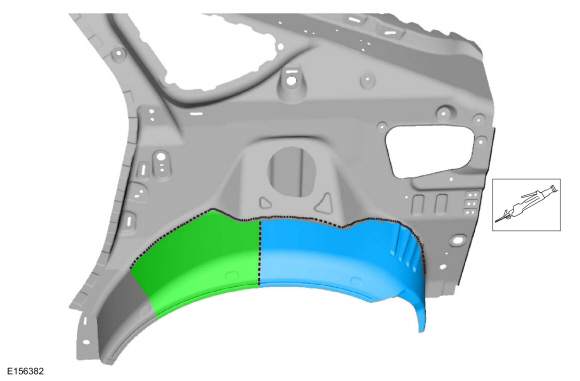 Ford Fusion. Rear Wheelhouse Outer. Removal and Installation