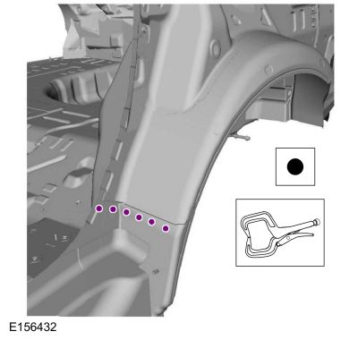 Ford Fusion. Rear Wheelhouse Outer. Removal and Installation