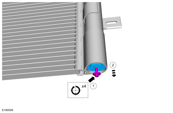 Ford Fusion. Receiver Drier Element - 1.5L EcoBoost (118kW/160PS) – I4. Removal and Installation