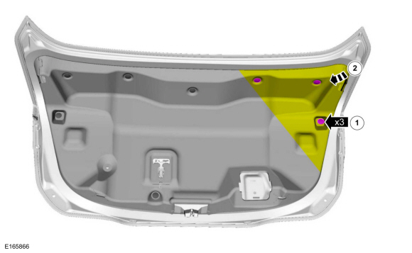 Ford Fusion. Reversing Lamp. Removal and Installation