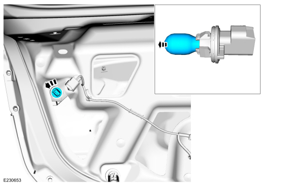 Ford Fusion. Reversing Lamp. Removal and Installation