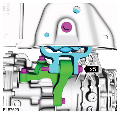 Ford Fusion. Roll Restrictor RH. Removal and Installation