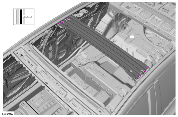 Ford Fusion. Roof Reinforcement. Removal and Installation