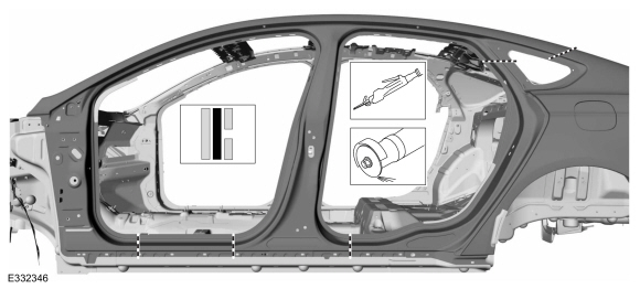 Ford Fusion. Roof Side Rail. Removal and Installation