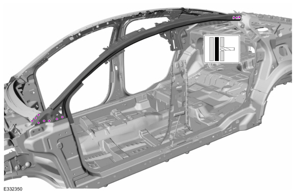 Ford Fusion. Roof Side Rail. Removal and Installation