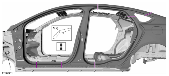 Ford Fusion. Roof Side Rail. Removal and Installation