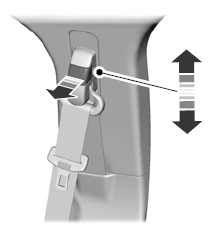 Ford Fusion. Seatbelt Height Adjustment. Seatbelt Warning Lamp and Indicator Chime