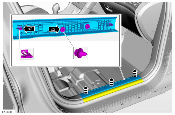 Ford Fusion. Seatbelt Retractor and Pretensioner. Removal and Installation