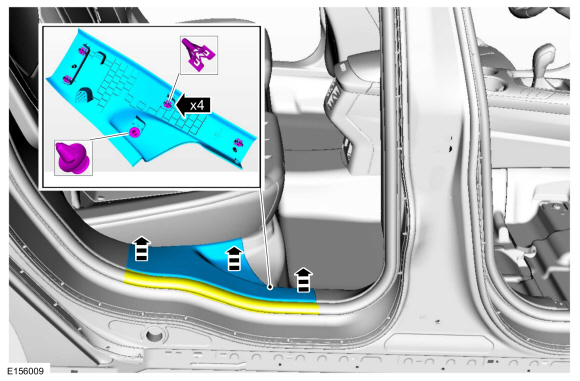 Ford Fusion. Seatbelt Retractor and Pretensioner. Removal and Installation