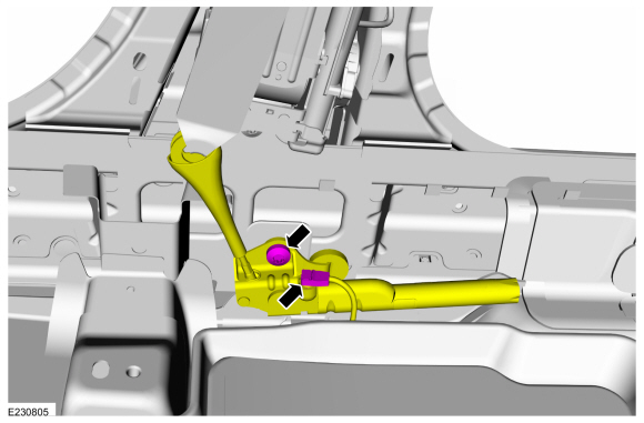 Ford Fusion. Seatbelt Retractor and Pretensioner. Removal and Installation