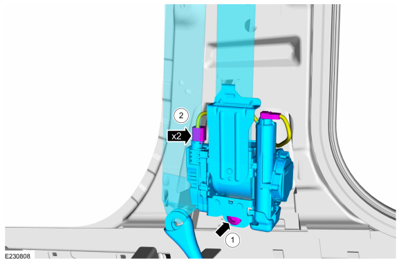 Ford Fusion. Seatbelt Retractor and Pretensioner. Removal and Installation