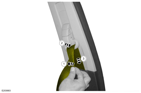 Ford Fusion. Seatbelt Twisted at the Seatbelt Guide. General Procedures