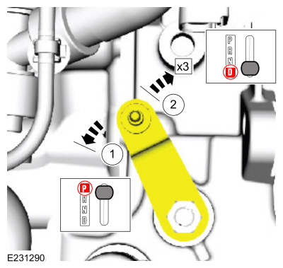 Ford Fusion. Selector Lever Cable - 1.5L EcoBoost (118kW/160PS) – I4. Removal and Installation