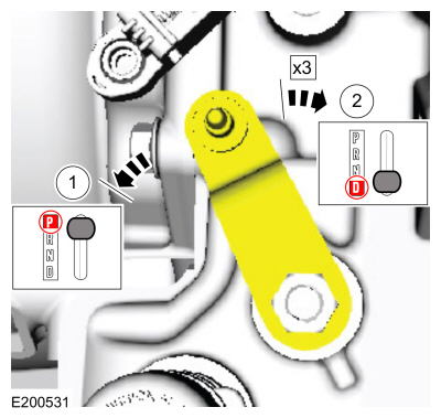 Ford Fusion. Selector Lever Cable Bushing. Removal and Installation