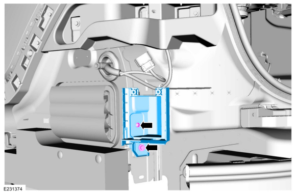 Ford Fusion. Side Obstacle Detection Control Module. Removal and Installation