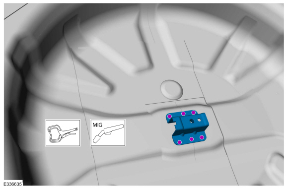 Ford Fusion. Spare Tire Bracket. Removal and Installation