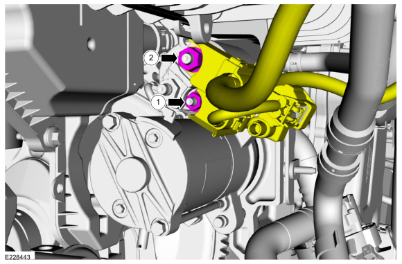 Ford Fusion. Starter Motor. Removal and Installation