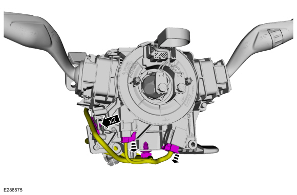 Ford Fusion. Steering Column Control Module (SCCM). Removal and Installation