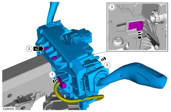 Ford Fusion. Steering Column Control Module (SCCM). Removal and Installation