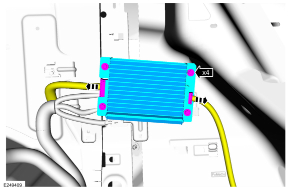 Ford Fusion. Subwoofer Amplifier. Removal and Installation