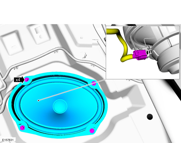 Ford Fusion. Subwoofer Speaker. Removal and Installation