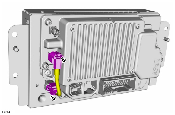 Ford Fusion. SYNC Module [APIM] to Front Display Interface Module (FDIM) Cable. Removal and Installation