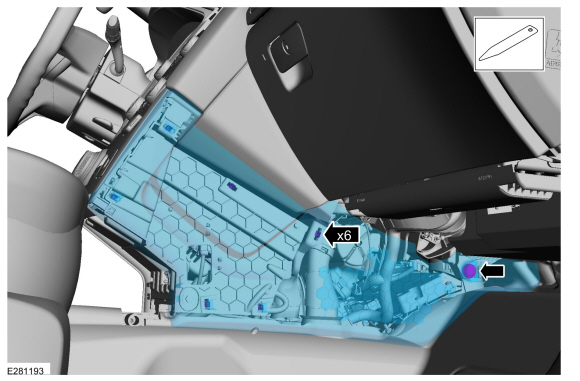 Ford Fusion. SYNC Module [APIM] to Universal Serial Bus (USB) Port Cable - Police. Removal and Installation