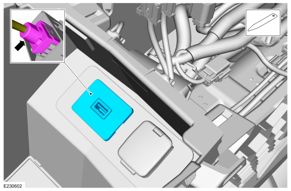 Ford Fusion. SYNC Module [APIM] to Universal Serial Bus (USB) Port Cable. Removal and Installation