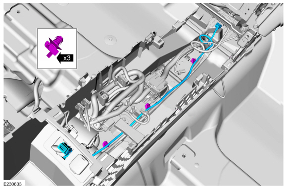 Ford Fusion. SYNC Module [APIM] to Universal Serial Bus (USB) Port Cable. Removal and Installation