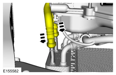 Ford Fusion. Transmission Fluid Cooler - 1.5L EcoBoost (118kW/160PS) – I4/2.5L Duratec (110kW/150PS). Removal and Installation